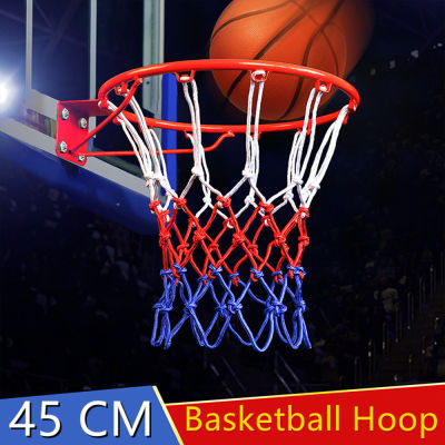 ห่วงบาสเกตบอลแขวนติดผนังขอบ Basketball Hoop ห่วงบาสเกตบอล แขวนติดผนังขอบโลหะ ขนาด 45 Cm รุ่น ห่วงบาสเกตบอลแขวนติดผนังขอบโลหะเป้าหมายกำไรสุทธิสินค้ากีฬา 45ซม Basketball Hoop โครงโลหะติดผนัง(รวมเฉพาะขอบและสุทธิ)