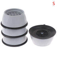 [Auto Stuffs] 4PC Anti-SLIP และ Noise-Reduction เครื่องซักผ้าฟุตไม่ลื่นเสื่อตู้เย็น