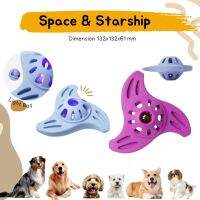 ของเล่นสุนัข Space and Starship จานร่อนมีไฟบอลด้านใน