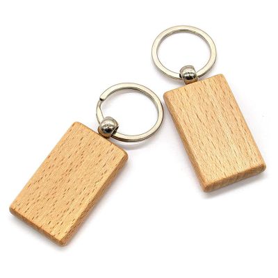 30Pcs Blank Wooden Key Chain Wood Keychain Key Ring Key Tags Personalized EDC or Best Gift Craft