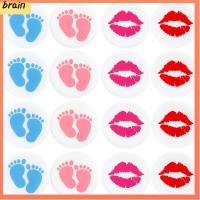 BRAIN 16PCS ซิลิโคนทำจากซิลิโคน ลูกปัดรูปเท้าริมฝีปาก เท้า: 1.021.02นิ้ว รูปร่างริมฝีปากเท้า ลูกปัดซิลิโคนหลากสี เชื่อถือได้ในการใช้งาน ลูกปัดลายการ์ตูน สำหรับผู้หญิง