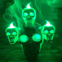 Halloween e Horror Skull Head Lamp Pumpkin Lamp LED Electronic Candle Light Haunted House Decoration Lantern Light