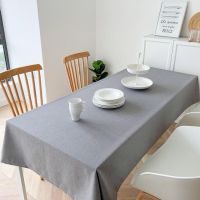 【LZ】✹☋  Large Rectangular Tablecloth Solid Color Cotton Linen Tablecloth Jes4773