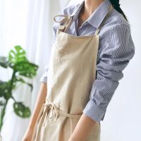 Flower Shop Gardening Apron Cotton Linen Kitchen Aprons Coffee Shop Smock Kitchen Apron Women Baking Overalls Temperament Apron Aprons