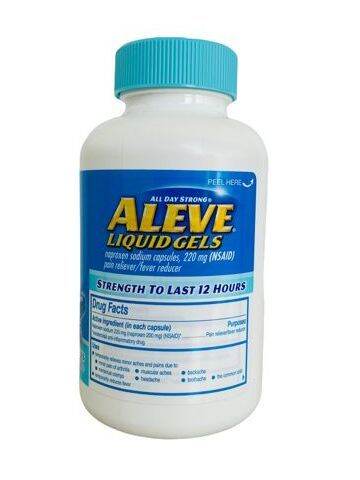 Aleve Liquid Gels, 220 Mg, 160 Capsules, Pain Reliever/ Fever Reducer ...