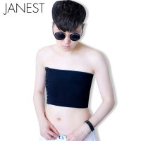 Janest Tomboy Binder Bandage 20CM LES เสื้อเกาะอกสั้นไร้สายในส่วนบนสามตะขอแถวมองไม่เห็น TT คอร์เซ็ตผ้าฝ้ายห่อ