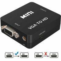 VGA to HDMI-compatible Adapter Converter VGA2HD Video Box Audio Adapter 1080P For Notebook PC HDTV Projector TV Adapters