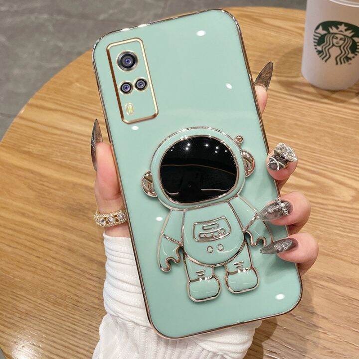 เคสนิ่มเคลือบ6d-vivo-y51-y31-2020-y31-y53s-y51a-2021เคส4g-ซิลิโคน-tpu-เคสโทรศัพท์ขาตั้งนักบินอวกาศ