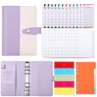 Budget Binder A6 Small Book Money Organizer Saving Budget Planner Notebook Cash Wallet for Cash with Zipper Envelopes