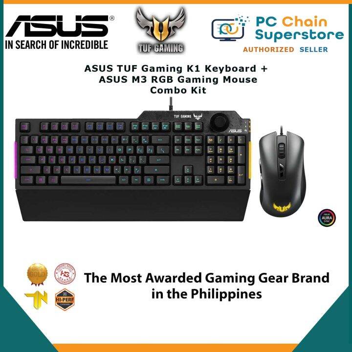 ASUS TUF Gaming K1 RGB Keyboard + ASUS TUF Gaming M3 Gaming Mouse Combo