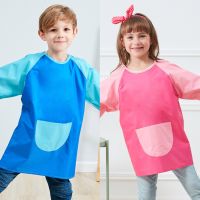 Kids Apron For Painting School Smock For Painting Boys And Girls Portable Long Sleeve Waterproof Child Children Art Apron Aprons