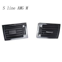 Car Styling AC Front Air Outlet Trim Frame Decoration Stickers Covers For Mercedes Benz C Class W204 Black Auto Accessories LHD