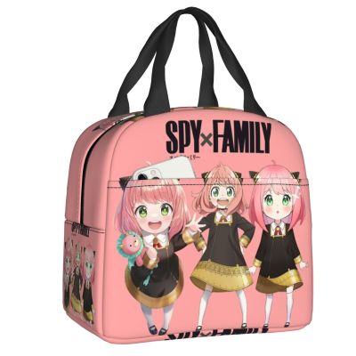 Custom Anya Forger Spy X Family Lunch Bag Women Cooler Thermal Insulated Lunch Box for Adult Office