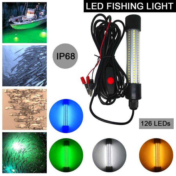 Led Submersible Fishing Lamp Outdoor Underwater AC/DC 1224V 13w