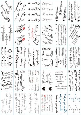 30 For Body Tattoo Arm Fake Stickers Kit Waterproof Various Sexy Pieces/Set