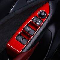 Car Interior Door Armrest Panel Window Switch Lift Buttons Covers Trims For Mazda CX3 CX-3 2015 2016 2017 2018 2019 Essories