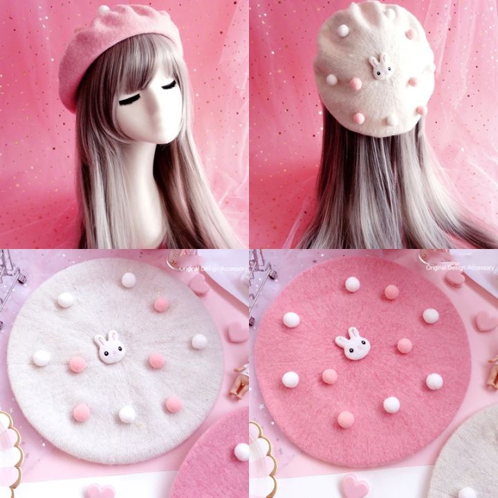 beret-lolita-biscuits-hat-bud-felt-kawaii-fur-decoration