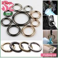 AD8T2 2/5pcs คุณภาพสูง ตะขอโลหะผสมสังกะสี ทริกเกอร์การกดแบบกลม กระเป๋า Carabiner กระเป๋าถือ หัวเข็มขัดโอริงสปริง หัวเข็มขัดกระเป๋า คลิปหนีบสแน็ป