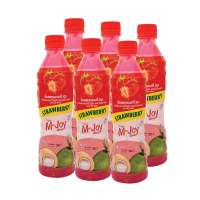 ราคาส่งถูก! เอ็มจอย น้ำสตรอเบอร์รี่10% ผสมวุ้นมะพร้าว 380 มล. แพ็ค 6 ขวด Mjoy Strawberry10-25% 380 ml x 6 สินค้าใหม่ ล็อตใหม่ ของแท้ บริการเก็บเงินปลายทาง