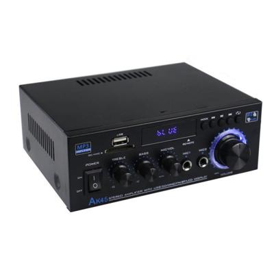 ตัวรับสัญญาณเครื่องขยายเสียงสเตอริโอ HiFi AK45 400Wx2สัญญาณเสียง2.0ช่องเครื่องขยายเสียง5.0บลูทูธที่รองรับได้กับรถบ้าน