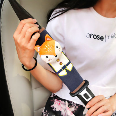 Cute Cartoon Car Sefety Seat Belt cover Child Seat belt Shoulder Pads Protection Plush Padding Auto Accessories เข็มขัดนิรภัย
