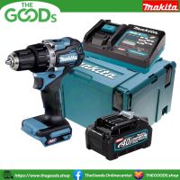 MAKITA DF002GM101 สว่านไร้สาย 1/2″ (13 มม.) H/S: 64/30 Nm. BL,XPT (XGT Li-ion-40Vmax) พร้อมแบตเตอรี่ 4.0 แอมป์ (BL4040) จำนวน 1 ก้อน และแท่นชาร์จแบบเร็ว (DC40RA) บรรจุในกล่อง MAKPAC Type 3