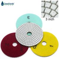 DC-AWS3PP01 3 inch premium quality dry and wet 3 step diamond polishing pads 80mm for stone marble and granite