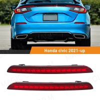 ☊❡▪ For Honda Civic 2021 2022 2023 Multi-function LED Rear Bumper Light Rear Fog Lamp Auto Bulb Brake Reflector Car Accessories 12V