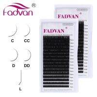 Fadvan ขนตาธรรมชาติมิงค์เทียม16เส้นสำหรับต่อแต่งหน้าส่วนบุคคล Curl C/cc/d/dd แบบคลาสสิก