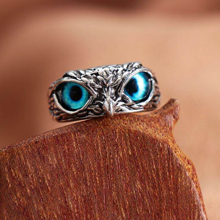 897gongs-คู่รัก-jewelry-ของขวัญ-open-adjustable-owl-eye-statement-ring-vintage-ring