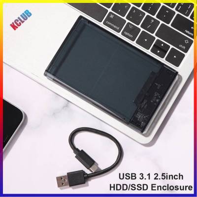 USB 3.1ชนิด-C กล่องดิสก์ฮาร์ดไดรฟ์มือถือ8TB โปร่งใส2.5 SSD นิ้วซาต้าเอชดีดี