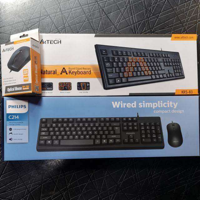 A4tech and Philips Keyboard/Mouse Combo Lazada PH