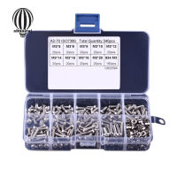 Shuaicai 340ชิ้น M3เมตริก304สแตนเลสสตีล Hex Socket Head Cap สกรู Bolts Assortment Kit พร้อม Hex Nut