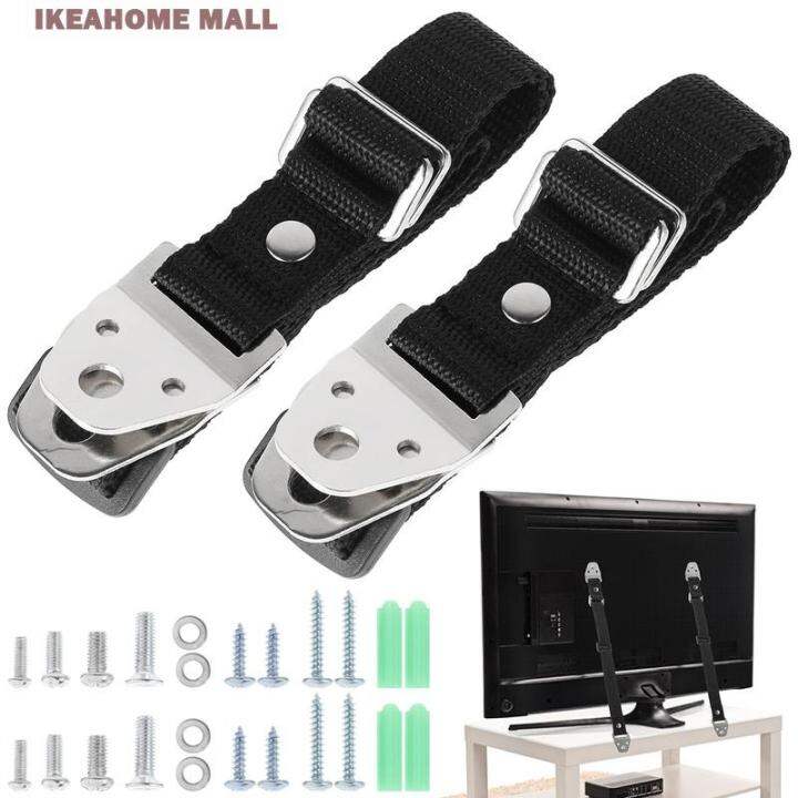 IKEAHOME 1 Pair of TV Anchor Strap for Baby Proofing/Secure Wall