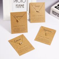 【JH】 European and wish hot style 12 twelve constellation necklace ins spot pendant card short