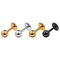 ผู้หญิง Punk Steel Barbell หูคอหอย Helix Tragus Stud ต่างหูบาร์เจาะ