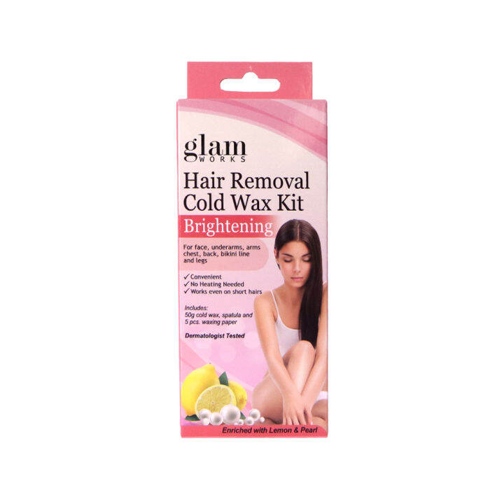 GLAMWORKS Hair Removal Cold Wax Lemon & Pearl 50g | Lazada PH