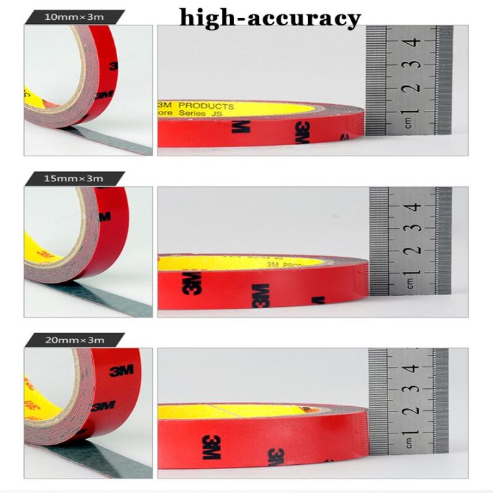 6-8-10-12-15-20-30-40mm-3m-black-heavy-duty-mounting-double-sided-tape-adhesive-strong-acrylic-foam-waterproof-home-car-office-adhesives-tape