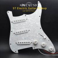 คอยล์เดี่ยวกีตาร์ไฟฟ้า Pickguard Pickups โหลด Prewired 11หลุม SSS สีแดงขาวมุกสีขาวอุปกรณ์เสริมกีต้าร์