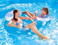 Bestway ห่วงยางนั่งคู่ สีฟ้า Inflatable Bestway Twin Pool Float By Float Me Summer