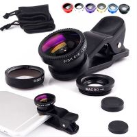 3in1 Fish Eye Lens 0.67X Wide Angle Zoom Fisheye Macro Lenses Camera Kits With Clip Universally Lens For iPhone 14 Huawei Xiaomi Smartphone Lenses