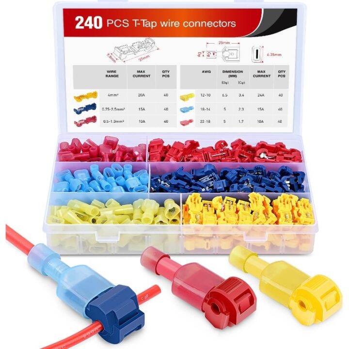 120/240PCS Fast Electrical Wire Connectors Snap Splice Lock Wire