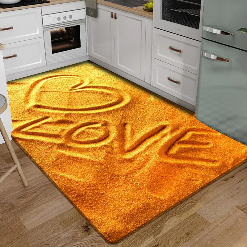 3d Floor Mat For Kitchen Waves Beach Absorbent Carpet For Bathroom Soft  Children S Play Carpet Living Room Rug Kitchen Mat