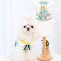 【FCL】┇✆❁ Chest Medium Small Dog Harness Cartoon Pattern Walking Collar Rope Leash Set Chihuahua