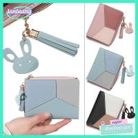 TANTUANG Foldable Portable Lady Coin Purses Patchwork Panelled Wallets Zipper Purse Womens Wallet Short Wallet PU Leather Purses