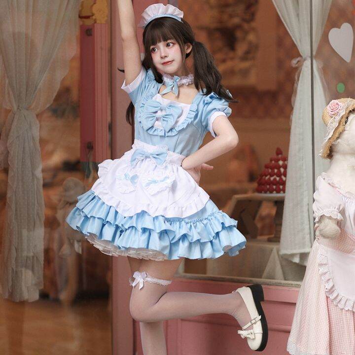 shuaiyi-อะนิเมะ-azul-lolita-empregada-vestido-การ์ตูนบทบาทเล่น-restaurante-uniforme-conjunto-vestido-de-ฮาโลวีน-elegante-s-xxl-novo