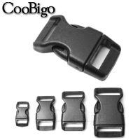 100pcs Plastic Quick Side Release Buckle Clip Cam Fastex Breakaway Buckles for Garment Bag Part Black Curved 10mm 15mm 20mm 25mm