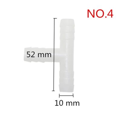 ；【‘； Plastic Barb Hose Fitting Tee Connector 3Mm 4Mm 8Mm 10Mm 13.5Mm 3-Way Hose Joint Tube T-Shape Pipe Fittings 10 Pcs