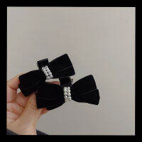 【cw】 Velvet Pearl Small Jaw Clip R Minority Versatile Autumn and Winter Bang Clip Accessories Clip Headdress Hairpin ！