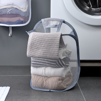 SUPO DEPOT - Hanging Laundry Basket with Free Hook Foldable - Gray and White Series
